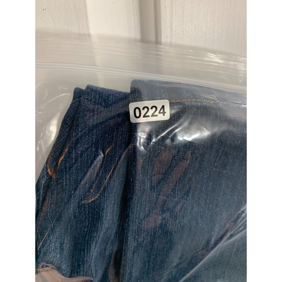 Women's REVOLT 7/8 Denim Blue Jeans 5 Pocket Design Straight Leg Cut Stonewash - Picture 10 of 10